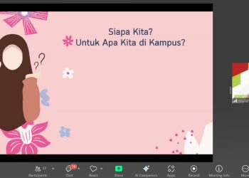 Potret Muliana Mursalim saat memaparkan materinya dalam kegiatan Ngampus Talks yang diadakan UKM LDK MPM Unhas via Zoom Meeting, Sabtu (09/08). Foto: Tangkapan Layar