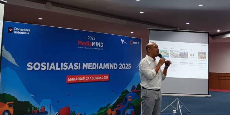 PT Mineral Industri Indonesia (MIND ID) adakan sosialisasi bertajuk “Menambang Potensi, Menggerakkan Ekonomi” di Aula LPMPP, Rabu (27/08). Foto:IDENTITAS/Aynun Lutfiya.