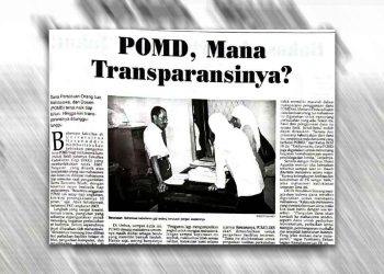 Potongan berita dari terbitan identitas edisi Awal November 2005 dengan judul "POMD, Mana Transparansinya?". Foto: Arsip identitas