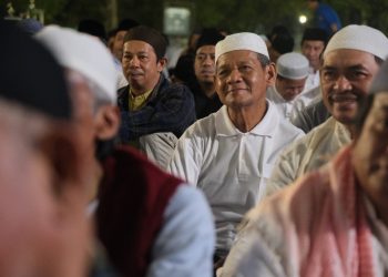 Tampak jemaat menyimak tausiah dalam kegiatan Doa Bersama untuk Makassar. Foto: IDENTITAS/Fahry Muhammad.