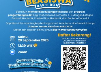 Poster Kegiatan Kupas Tuntas Beasiswa Bakti BCA.