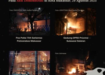 Infografis: Tititk-titik Kebakaran Aksi Demonstrasi Makassar