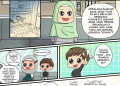 Gambar komik Bahasa Arab yang dibuat oleh Mahasiswa Sastra Arab Unhas. Foto: Dokumentasi pribadi