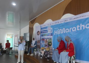 Tim HiFive saat acara Refleksi Jejak di Makassar Creative Hub, Selasa (30/09). Foto: Dokumentasi Pribadi.