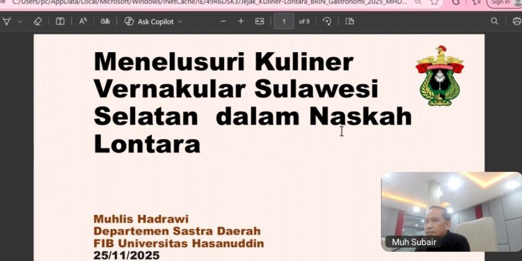 FIB Unhas Adakan FGD Bahas Jejak Kuliner Vernakular dalam Lontara