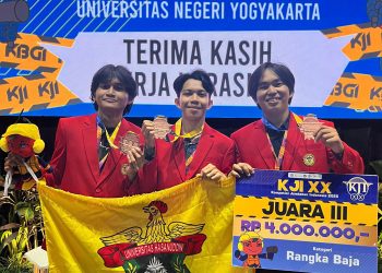 Tim Mahasiswa FT Unhas Sabet Juara 3 Kompetisi Jembatan Indonesia di UNY