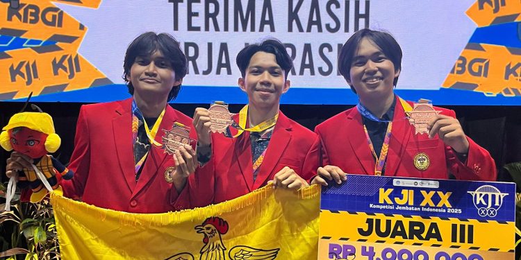 Tim Mahasiswa FT Unhas Sabet Juara 3 Kompetisi Jembatan Indonesia di UNY