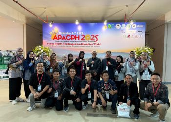 Foto bersama para dosen FKM Unhas pada konferensi internasional APACPH 2025 yang dilaksanakan di Mae Fah Luang University, Chiang Rai, Thailand, Selasa-Jumat (4-7/6). Foto: Dokumen Pribadi
