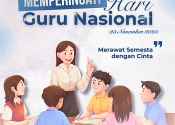 Memperingati Hari Guru Nasional. Desain: IDENTITAS/An-Nisa Ramadhina Andini