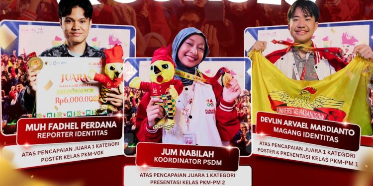 Ucapan: Selamat dan Sukses PIMNAS. Desain: IDENTITAS/Aliyah Fadhilah